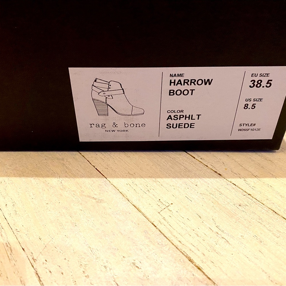 Rag&Bone Harrow Boot In A Asphalt Suede Size 8.5 - image 1